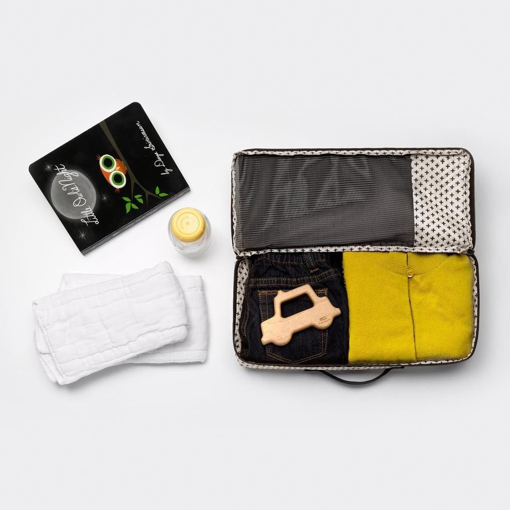 4 Set Baby Travel Organizer Bags - Packing Cubes For Diapers, Food, First Aid & Clothes