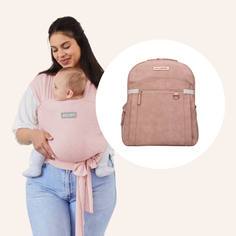 Petunia Pickle Bottom x MOBY Wraps Rose Quartz Eyelet Bundle