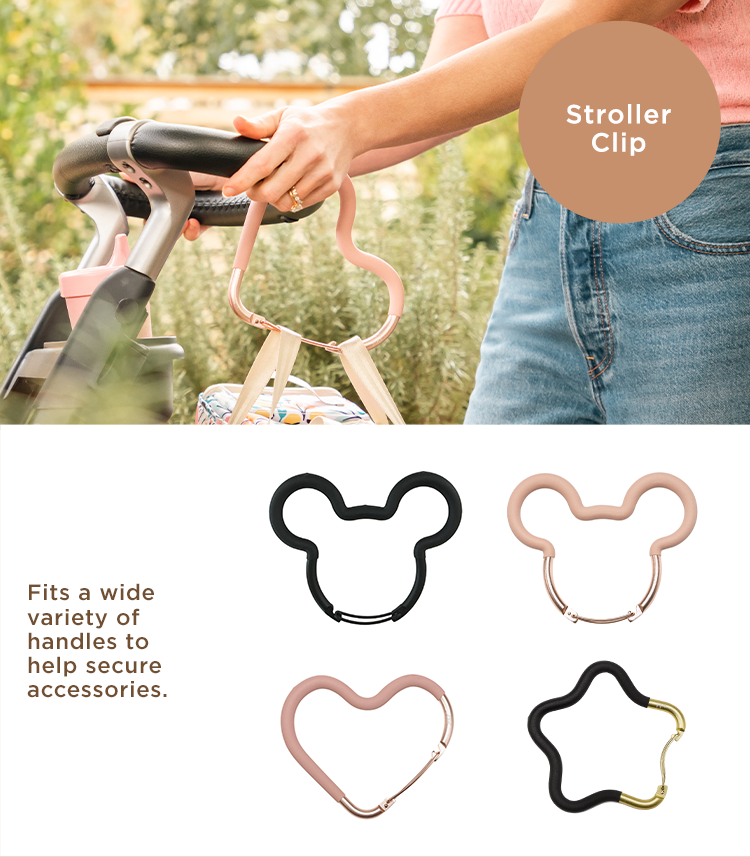 Stroller Clips - Fits a variety of handles to help secure accessories.