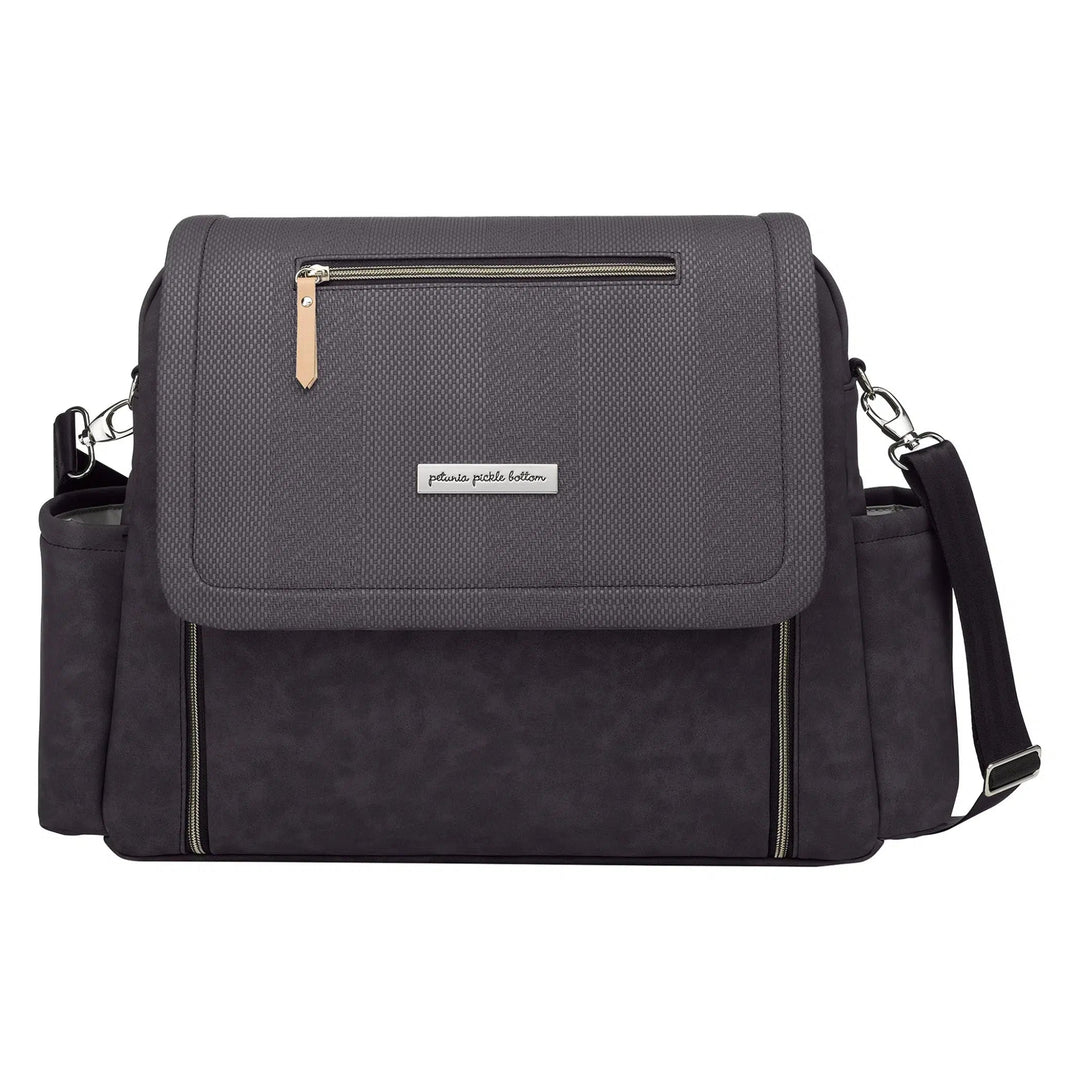 Boxy Backpack Deluxe in Carbon Cable Stitch-Diaper Bags-Petunia Pickle Bottom