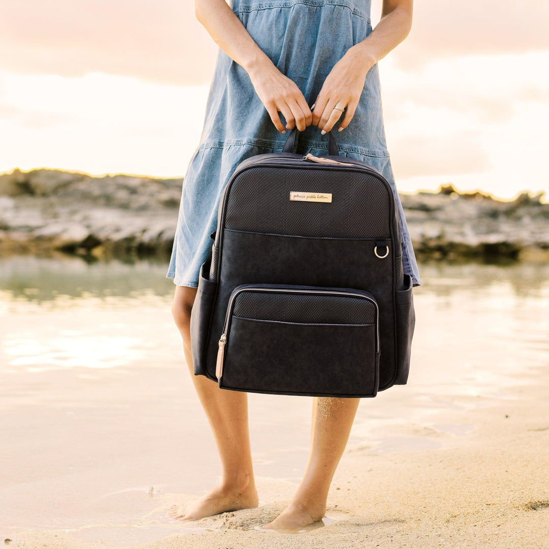Sync Backpack in Carbon Cable Stitch-Diaper Bags-Petunia Pickle Bottom