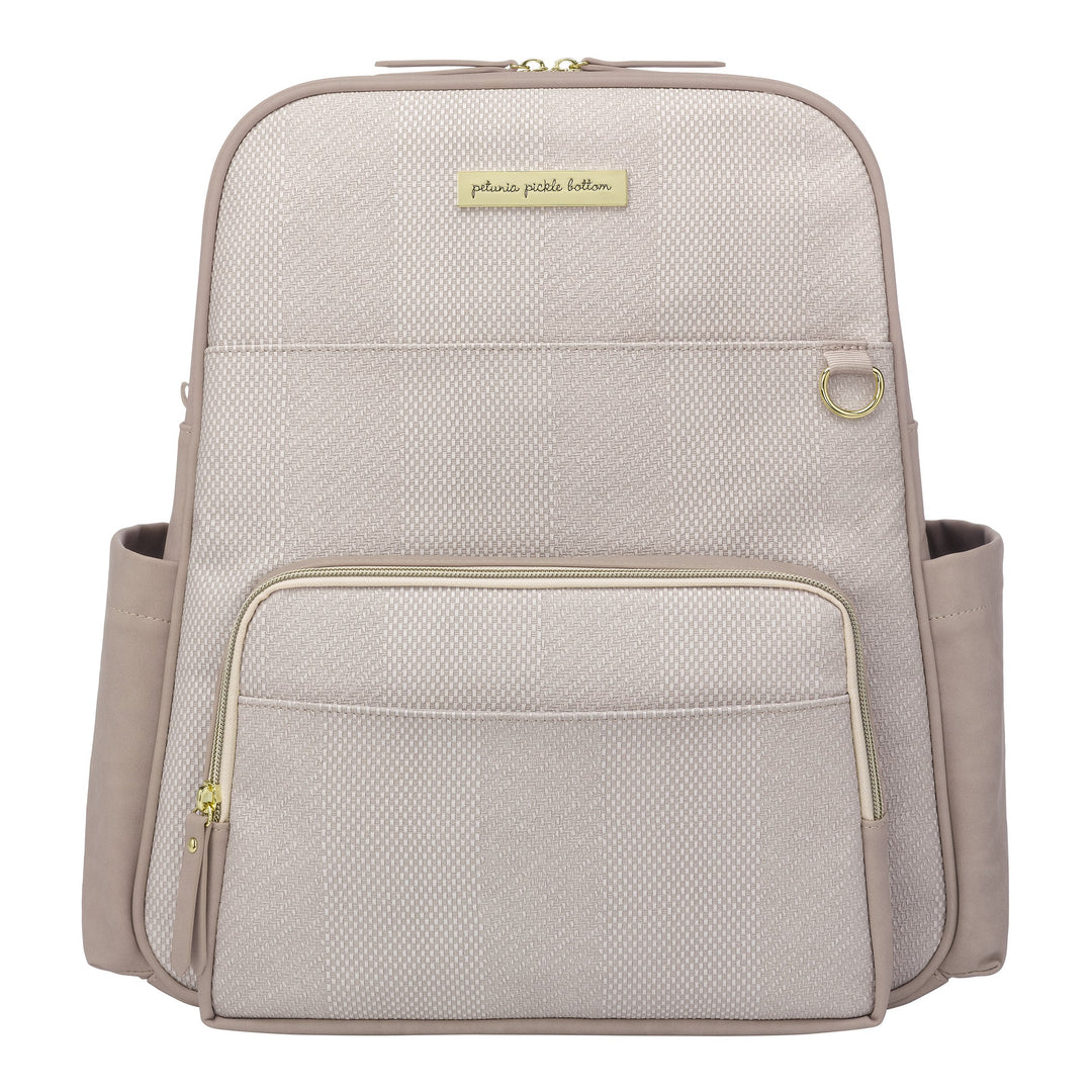 Sync Backpack in Grey Matte Cable Stitch-Diaper Bags-Petunia Pickle Bottom