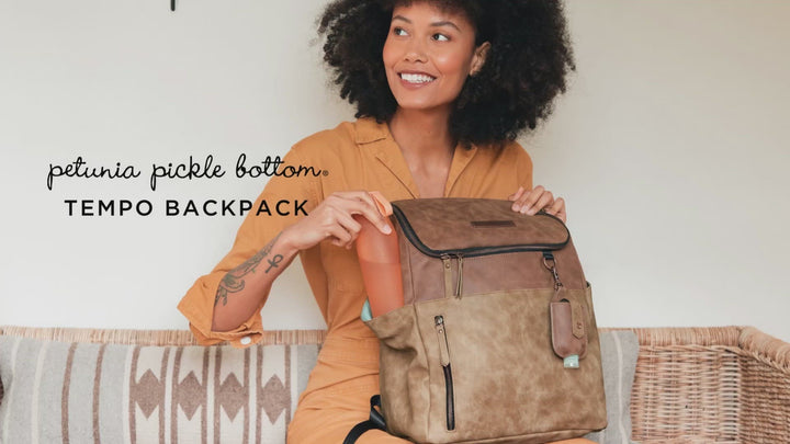 Tempo Backpack Diaper Bag in Brioche