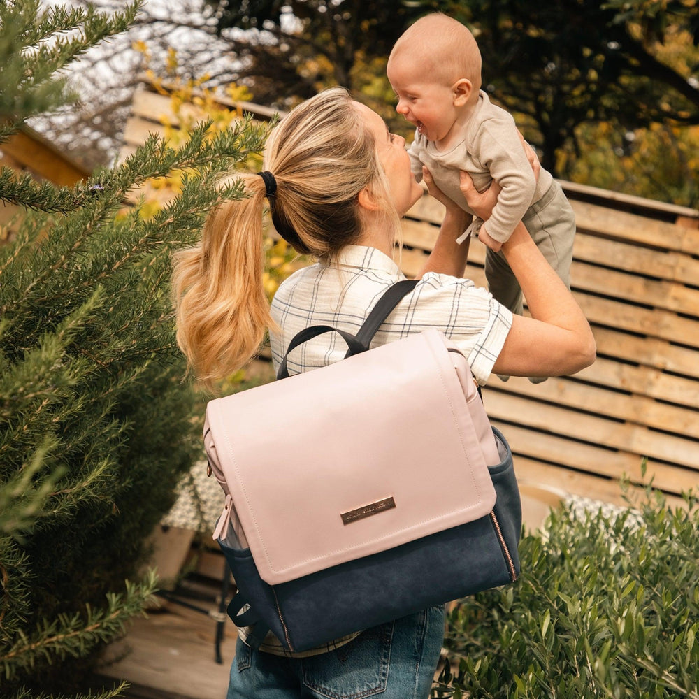 Boxy Backpack in Indigo Blush-Diaper Bags-Petunia Pickle Bottom