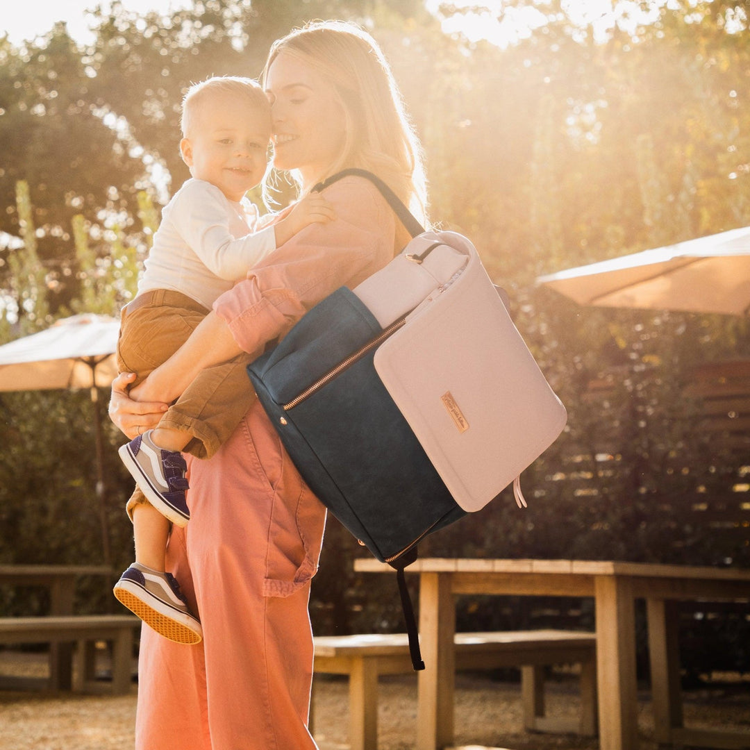 Boxy Backpack in Indigo Blush-Diaper Bags-Petunia Pickle Bottom
