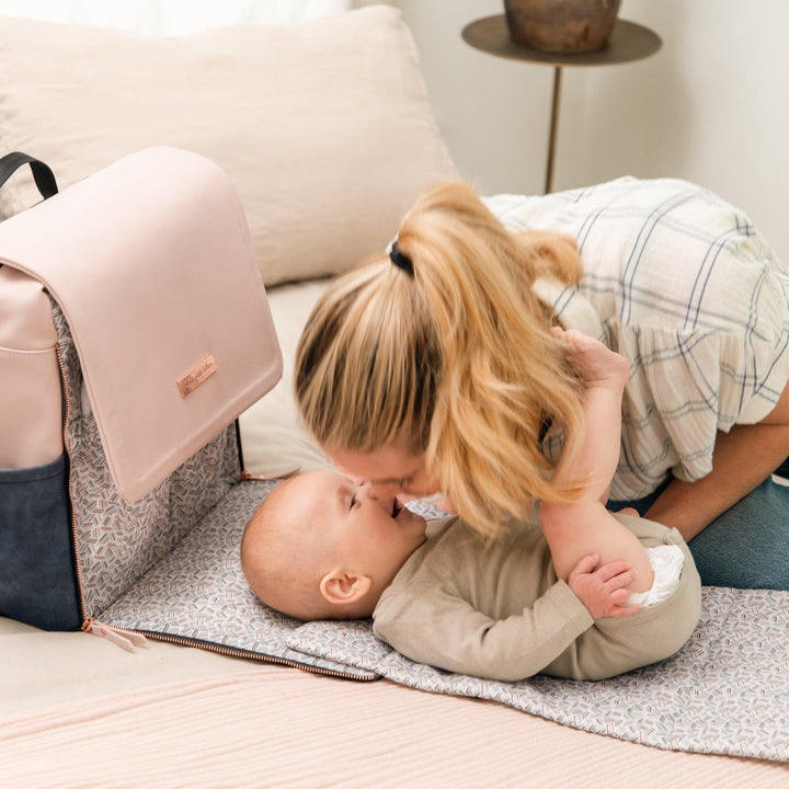 Boxy Backpack in Indigo Blush-Diaper Bags-Petunia Pickle Bottom