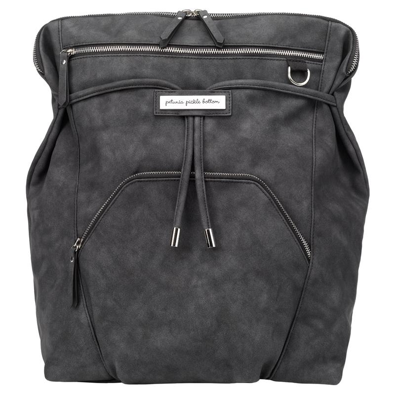 Cinch Backpack in Midnight Leatherette – Petunia Pickle Bottom
