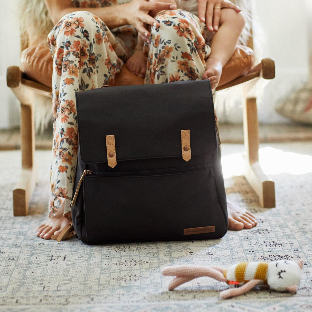 Meta Backpack in Black Matte Canvas-Diaper Bags-Petunia Pickle Bottom