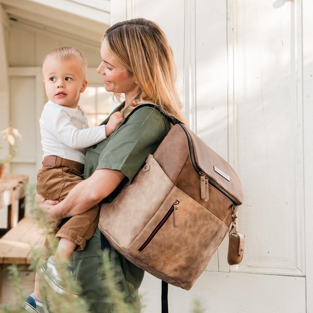 Tempo Backpack Diaper Bag in Brioche-Diaper Bags-Petunia Pickle Bottom