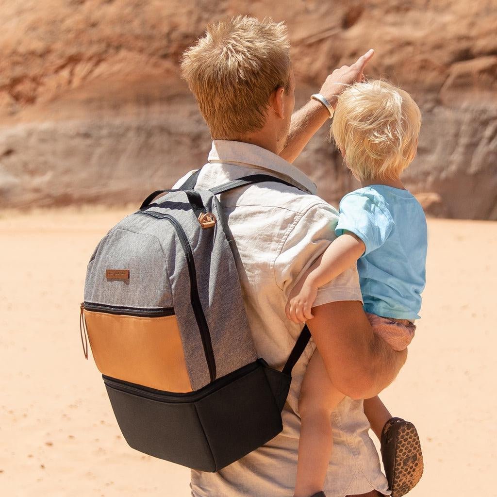 Dad wearing Axis Backpack