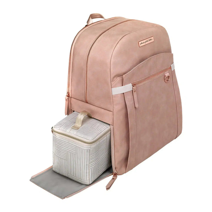 the inter-mix deluxe kit in checker stitch can fit inside the bottom compartment of the provisions backpack in toffee rose which is sold separately