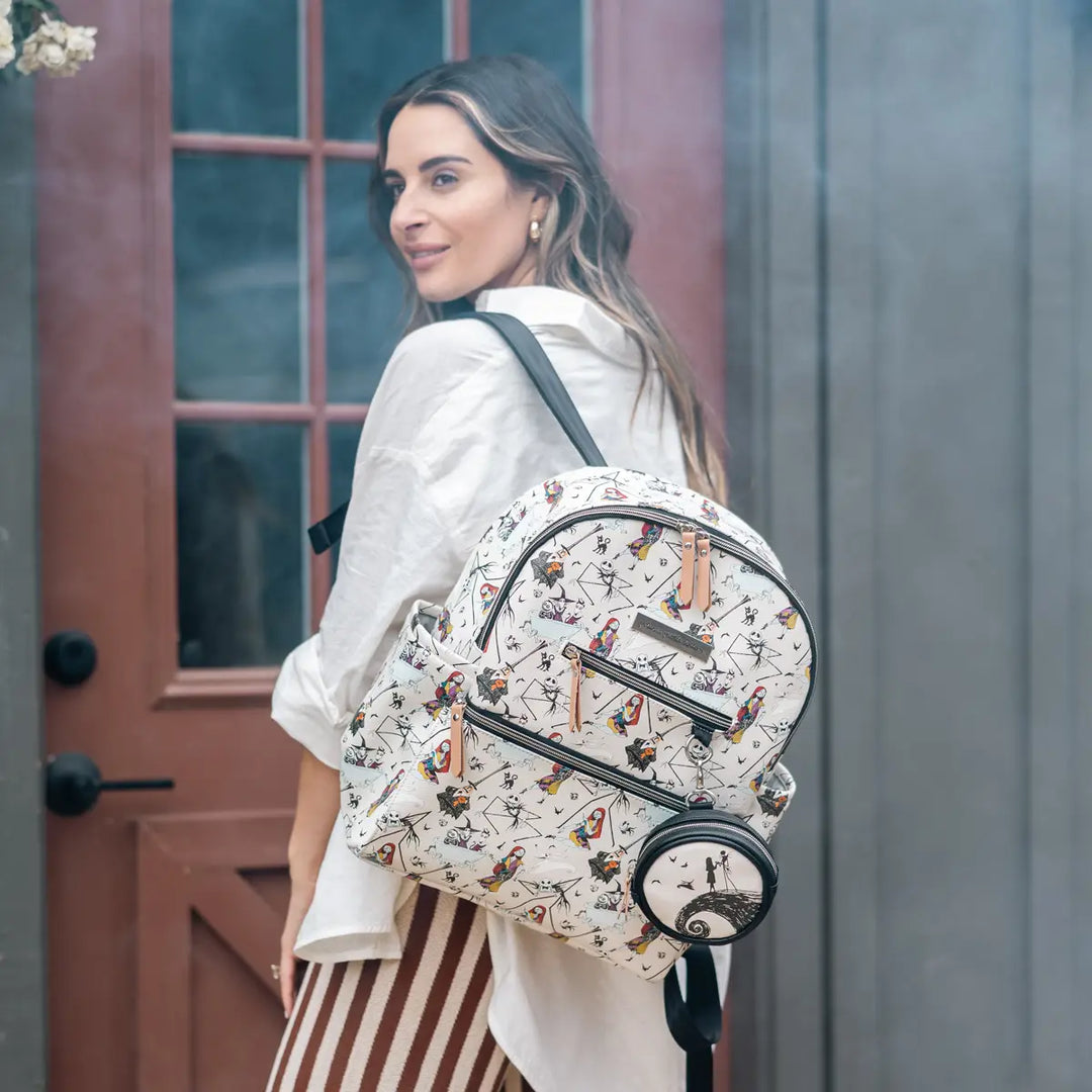 mom wearing the Ace Backpack in Disney's Halloween Town