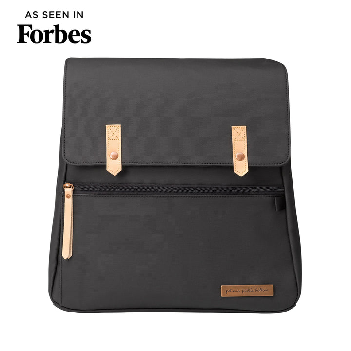 as seen in forbes. meta backpack in black matte canvas