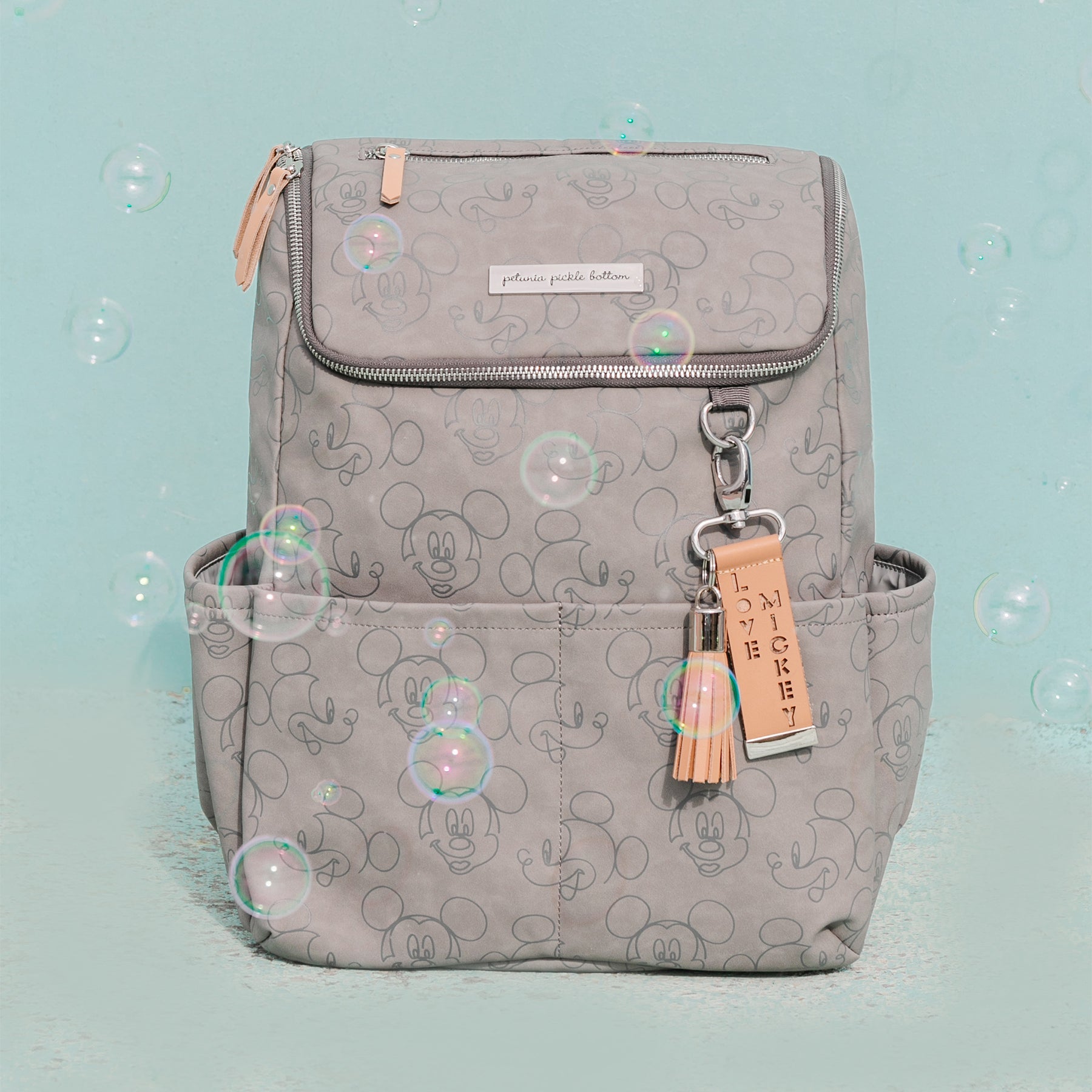 Petunia Pickle Bottom Ace Backpack Diaper Bag in Shimmery Minnie Mouse
