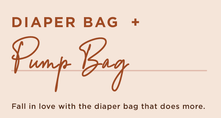 diaper bag + pump bag, travel bag, gym bag. fall in love with the diaper bag that does more