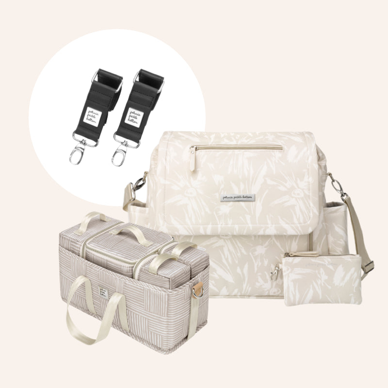 Boxy Backpack Deluxe in Linen Blossom & Accessory Bundle