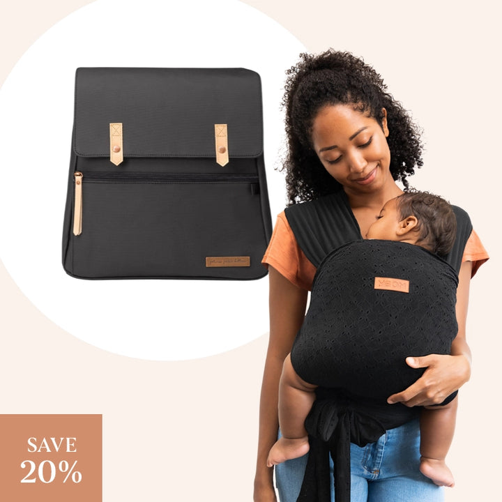 Petunia Pickle Bottom x MOBY Wraps - Black Eyelet Bundle