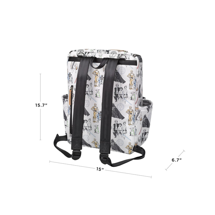 method backpack is 15.7 inches in height, 15 inches in width, and 6.7 inches in length