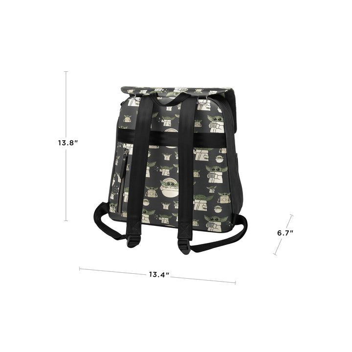 meta backpack in the child. 13.8 inches in height, 6.7 inches in width, 13.4 inches in length