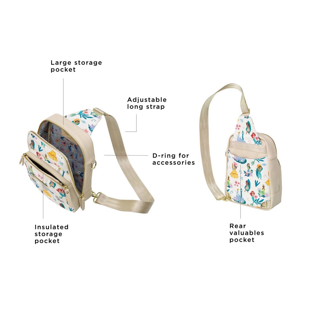 Criss Cross Backpack Sling Disney Princess Courage Kindness Petunia Pickle Bottom