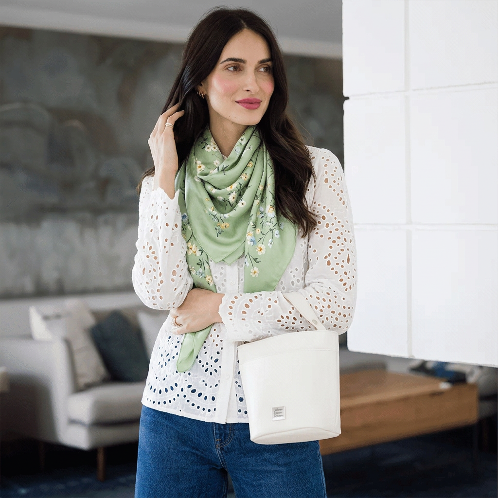 Petite Bucket Bag in Ivory