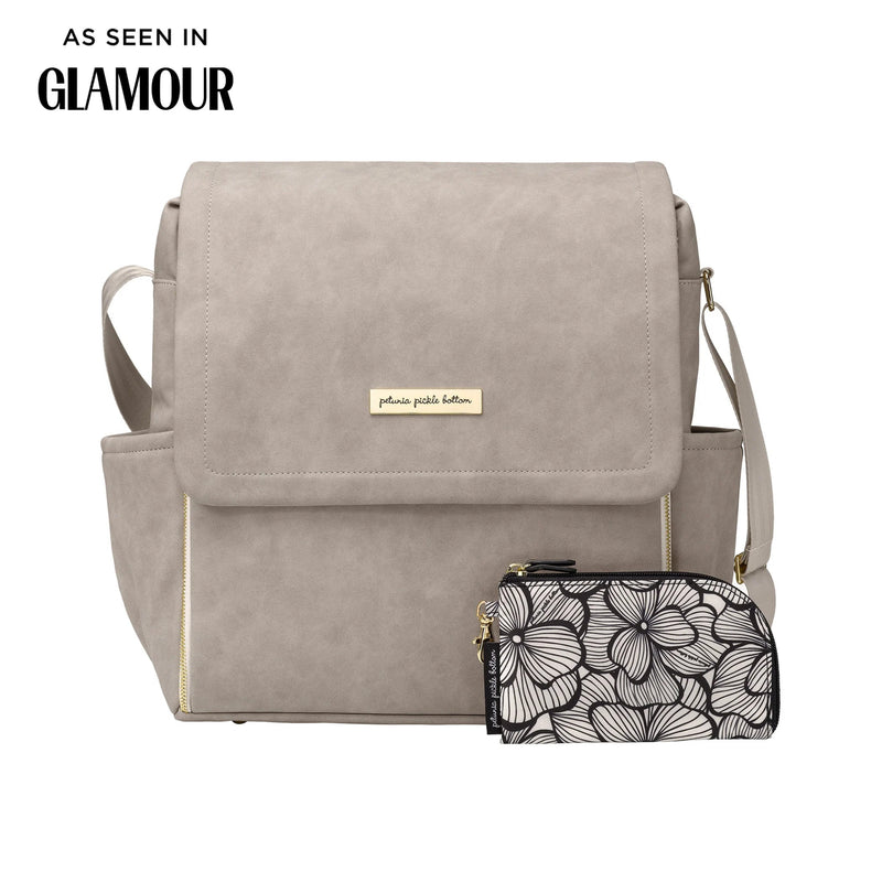 Petunia Pickle Bottom Light Gray, Blush and Black Everyday Backpack Boxy Backpack | Grey Matte – Petunia Pickle Bottom main image 2