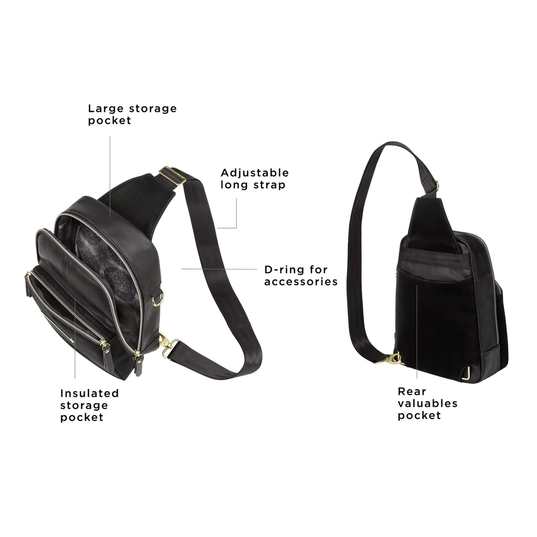 Criss-Cross Sling in Twilight Black