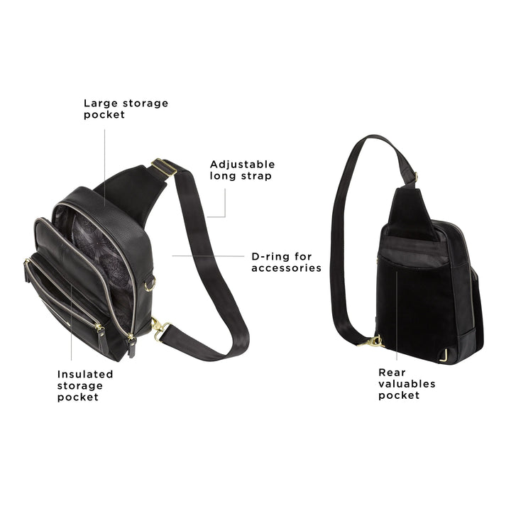 Criss-Cross Sling in Twilight Black