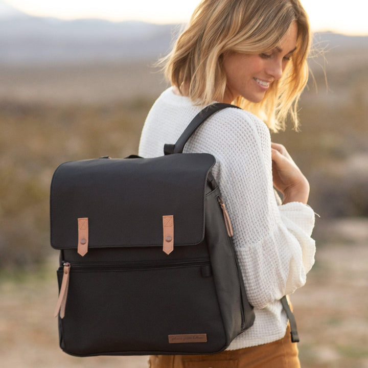 Meta Backpack in Black Matte Canvas