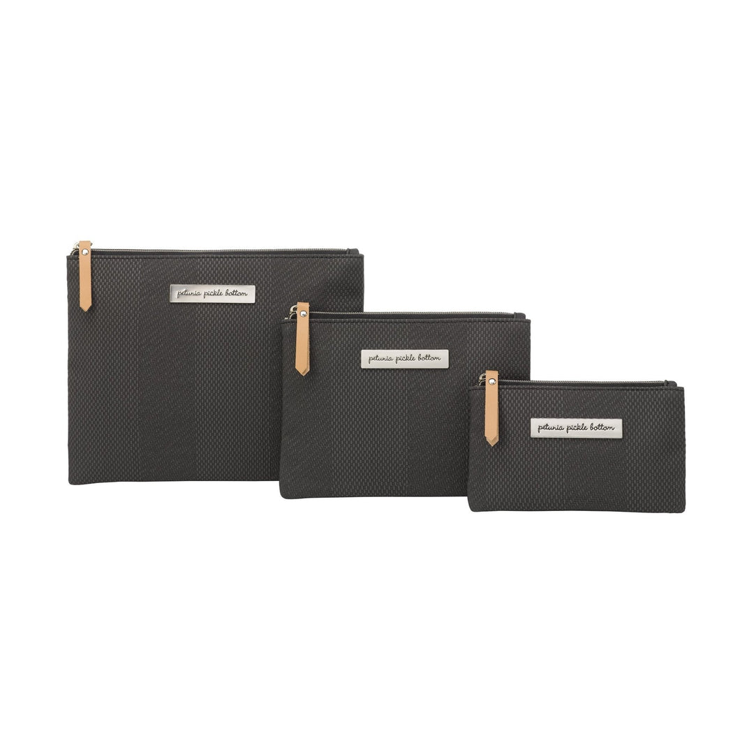 Organizer Trio in Carbon Cable Stitch-Petunia Pickle Bottom