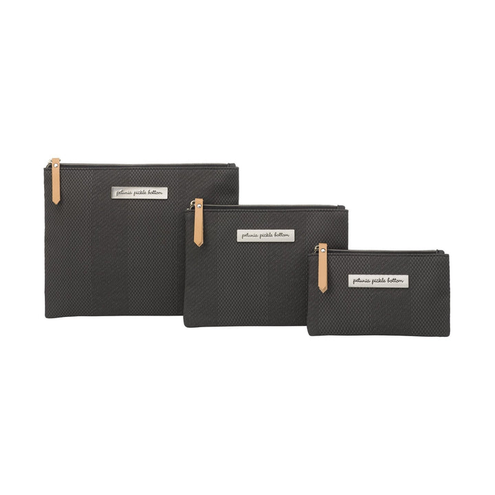 Organizer Trio in Carbon Cable Stitch-Petunia Pickle Bottom