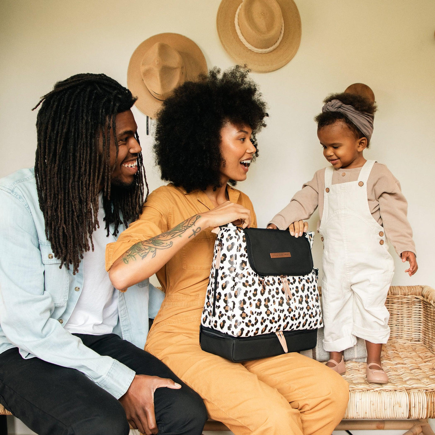 Pivot Pack in Moon Leopard, Bottle Butler, and Stroller Clip Bundle-Diaper Bags-Petunia Pickle Bottom