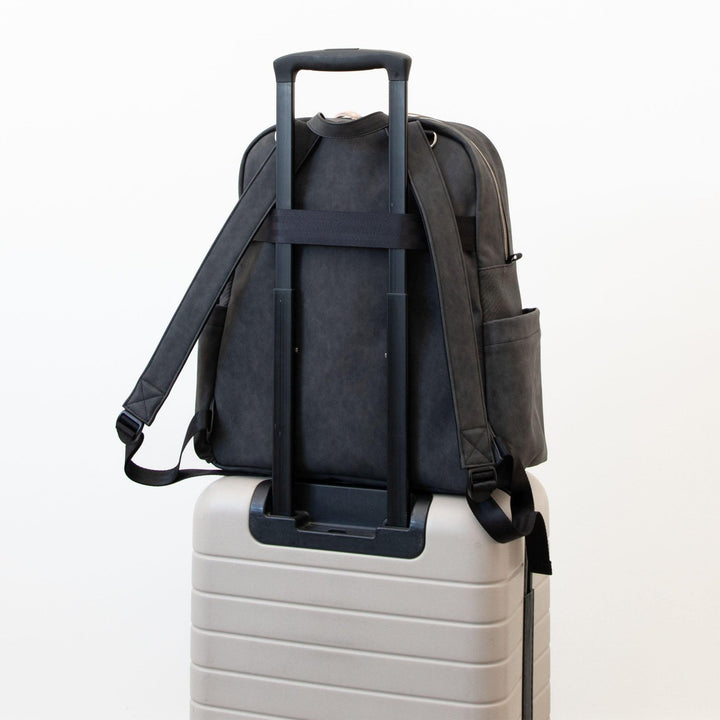 Sync Backpack in Carbon Cable Stitch-Diaper Bags-Petunia Pickle Bottom