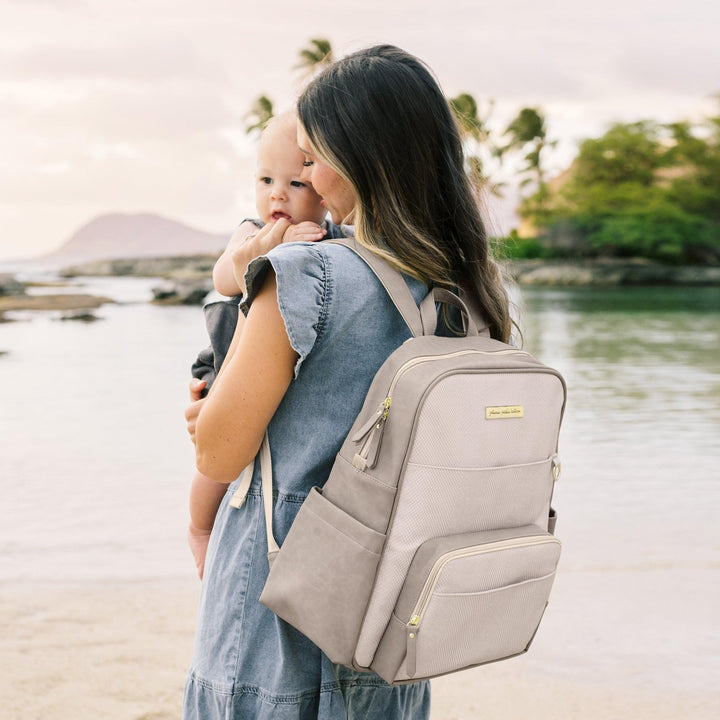 Sync Backpack in Grey Matte Cable Stitch