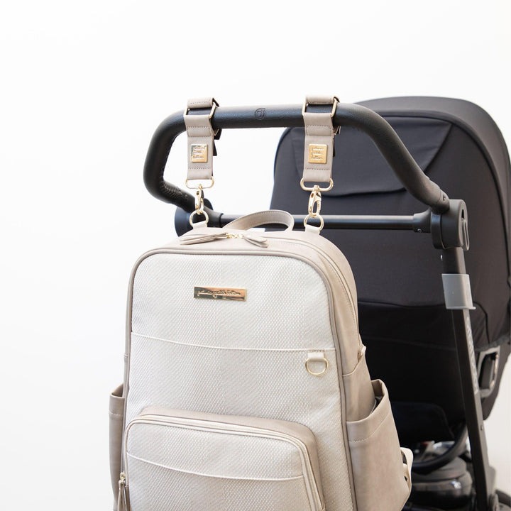 Sync Backpack in Grey Matte Cable Stitch-Diaper Bags-Petunia Pickle Bottom