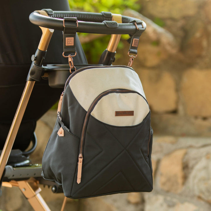 Valet Stroller Clips Bag Hooks in Matte Black & Antique Copper-Baby Stroller Accessories-Petunia Pickle Bottom