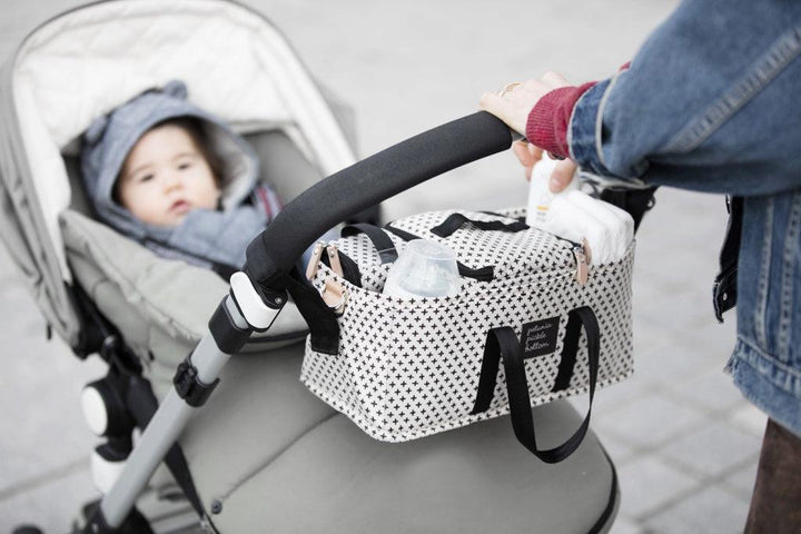 2-in-1 Provisions Backpack in Grey Matte Leatherette, Deluxe Kit & Stroller Clips Bundle-Diaper Bags-Petunia Pickle Bottom