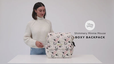 Boxy Backpack in Shimmery Minnie Mouse