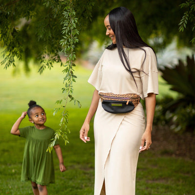 All-Around Belt Bag in Leopard Leatherette-Diaper Bags-Petunia Pickle Bottom