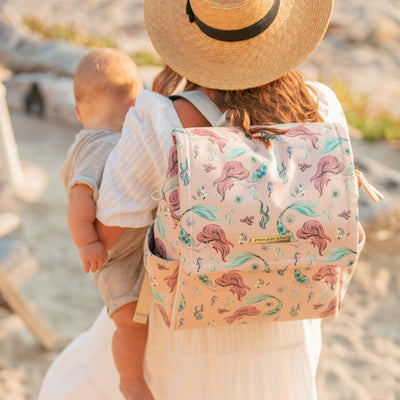 Boxy Backpack Diaper Bag in Disney's Little Mermaid-Diaper Bags-Petunia Pickle Bottom