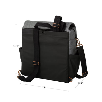 Boxy Backpack in Graphite/Black-Diaper Bags-Petunia Pickle Bottom