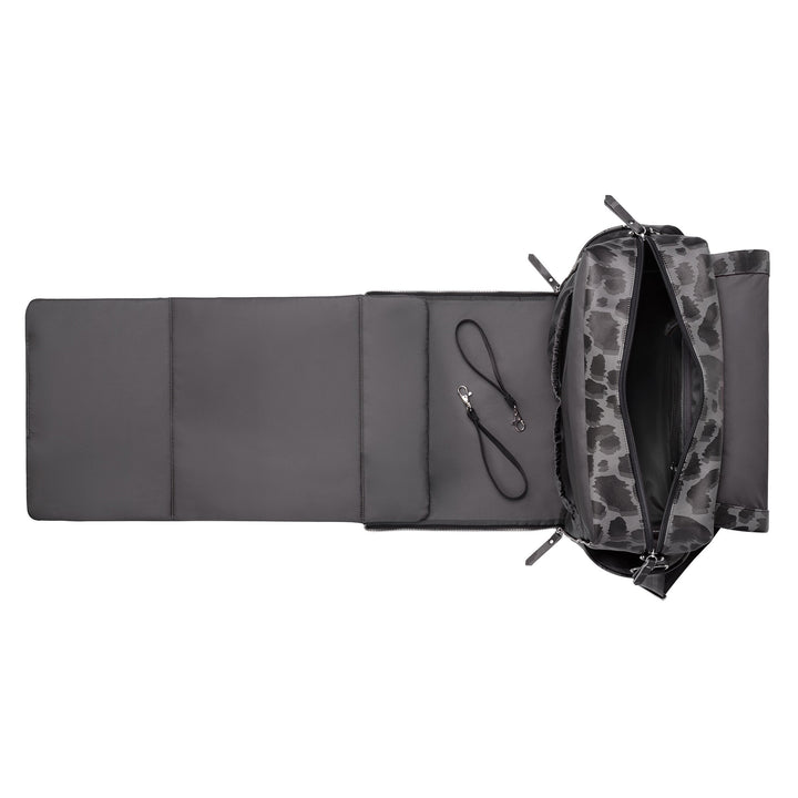Boxy Backpack in Shadow Leopard, Cool Pixel & Valet Stroller Clips Bundle-Diaper Bags-Petunia Pickle Bottom
