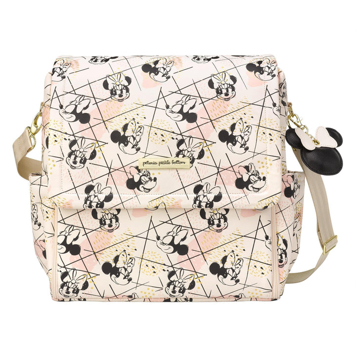 Boxy Backpack in Shimmery Minnie Mouse-Diaper Bags-Petunia Pickle Bottom