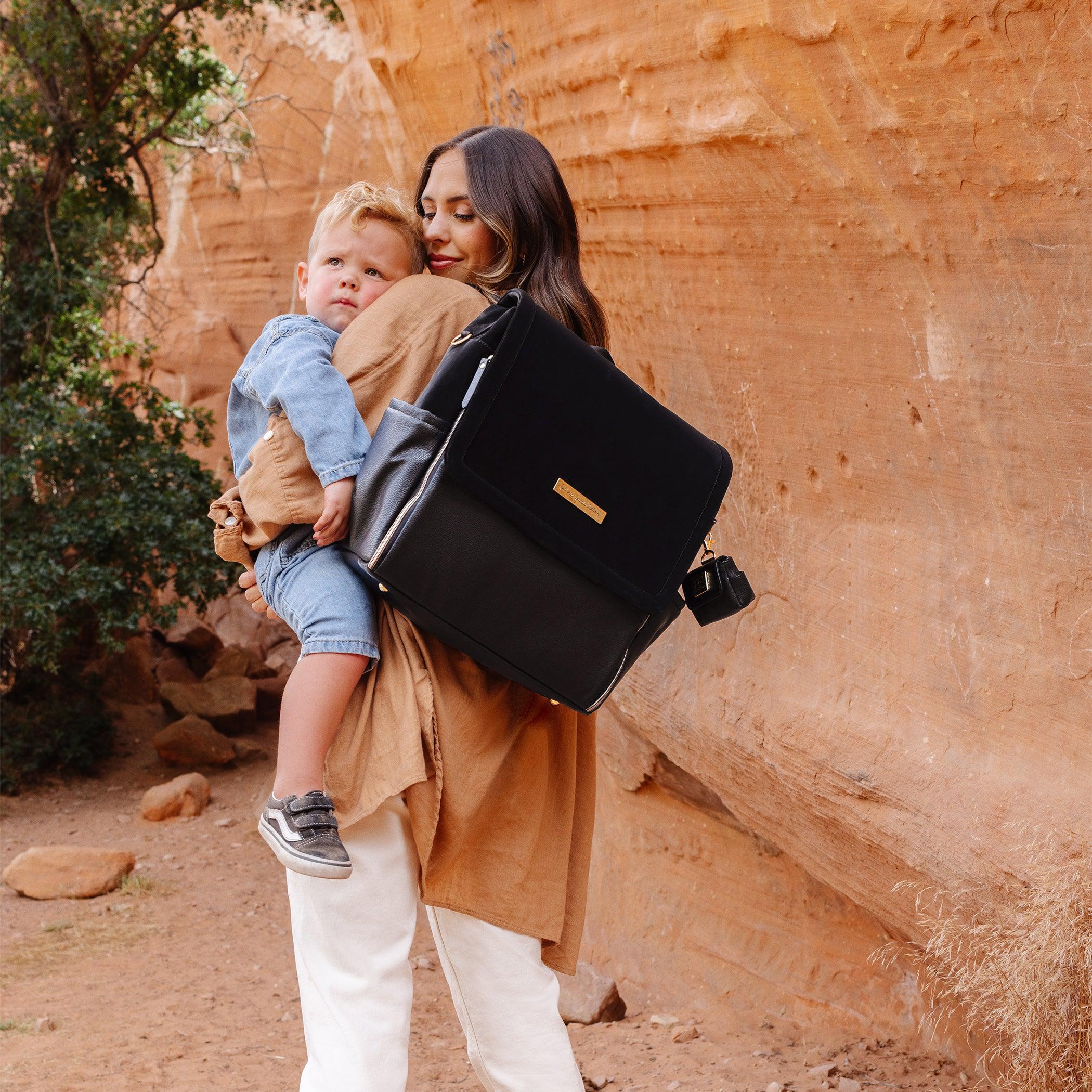 All black shop diaper bag