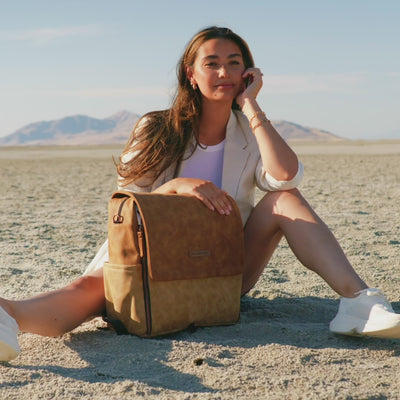 Boxy Backpack in Brioche