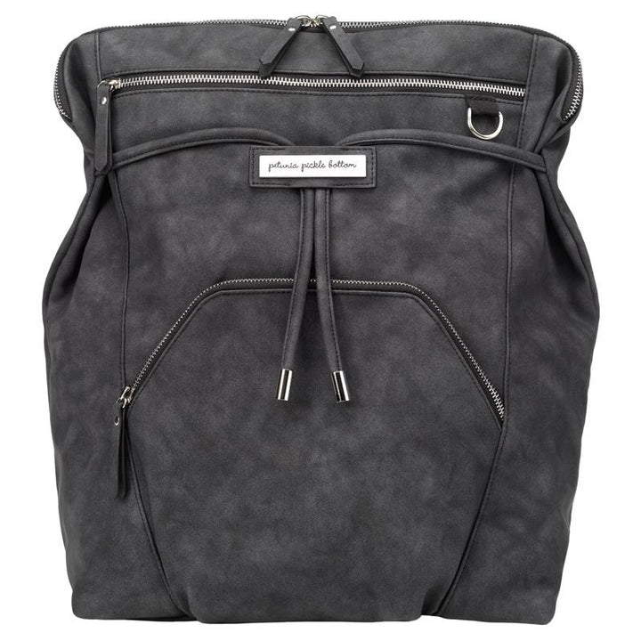 Cinch Backpack in Midnight Leatherette-Diaper Bags-Petunia Pickle Bottom