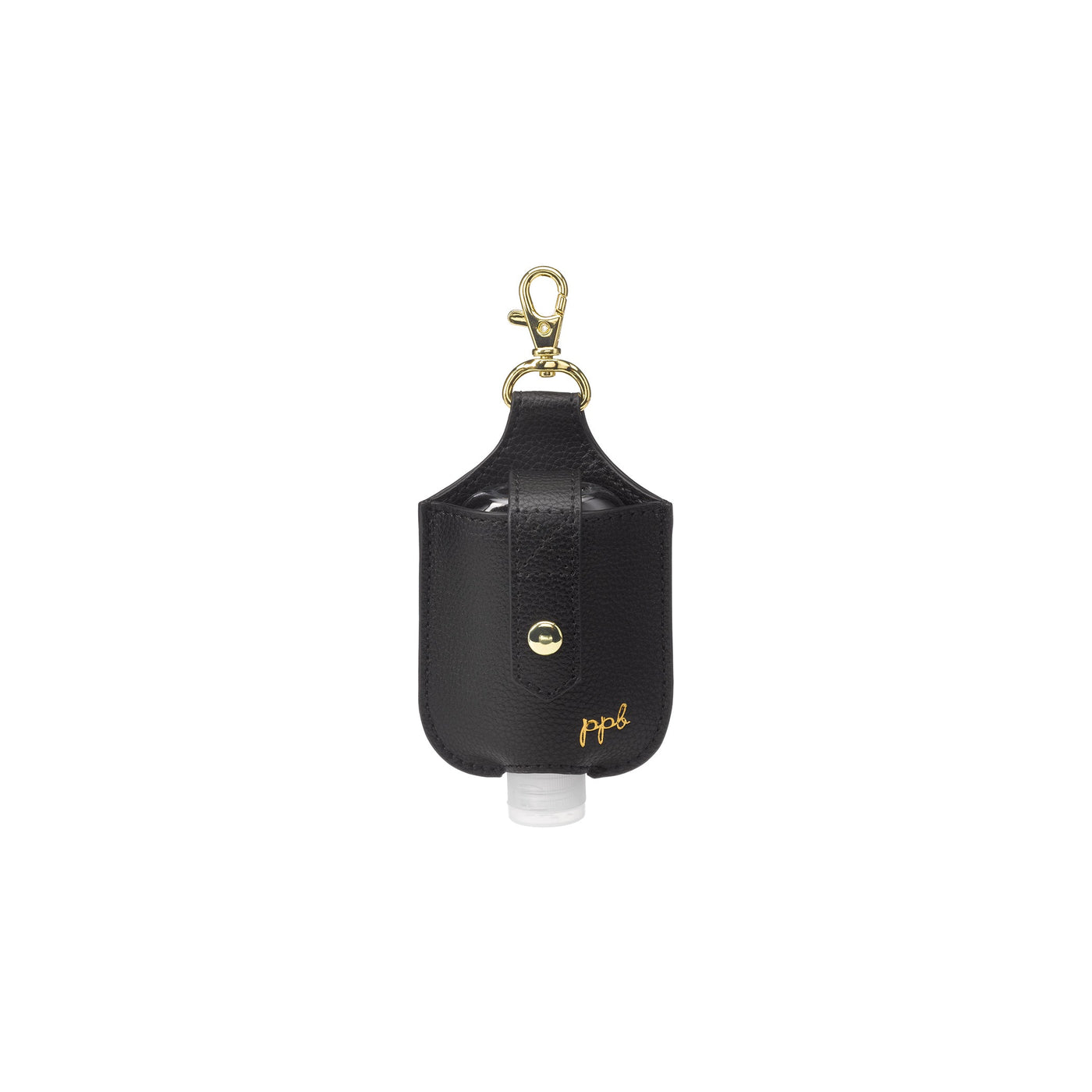 Clip & Clean Hand Sanitizer Pouch in Gold/Matte Black Leatherette-Pins-Petunia Pickle Bottom