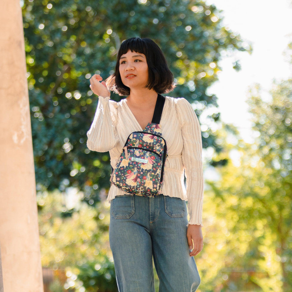 Criss-Cross Sling in Disney's Snow White's Enchanted Forest-Handbags-Petunia Pickle Bottom