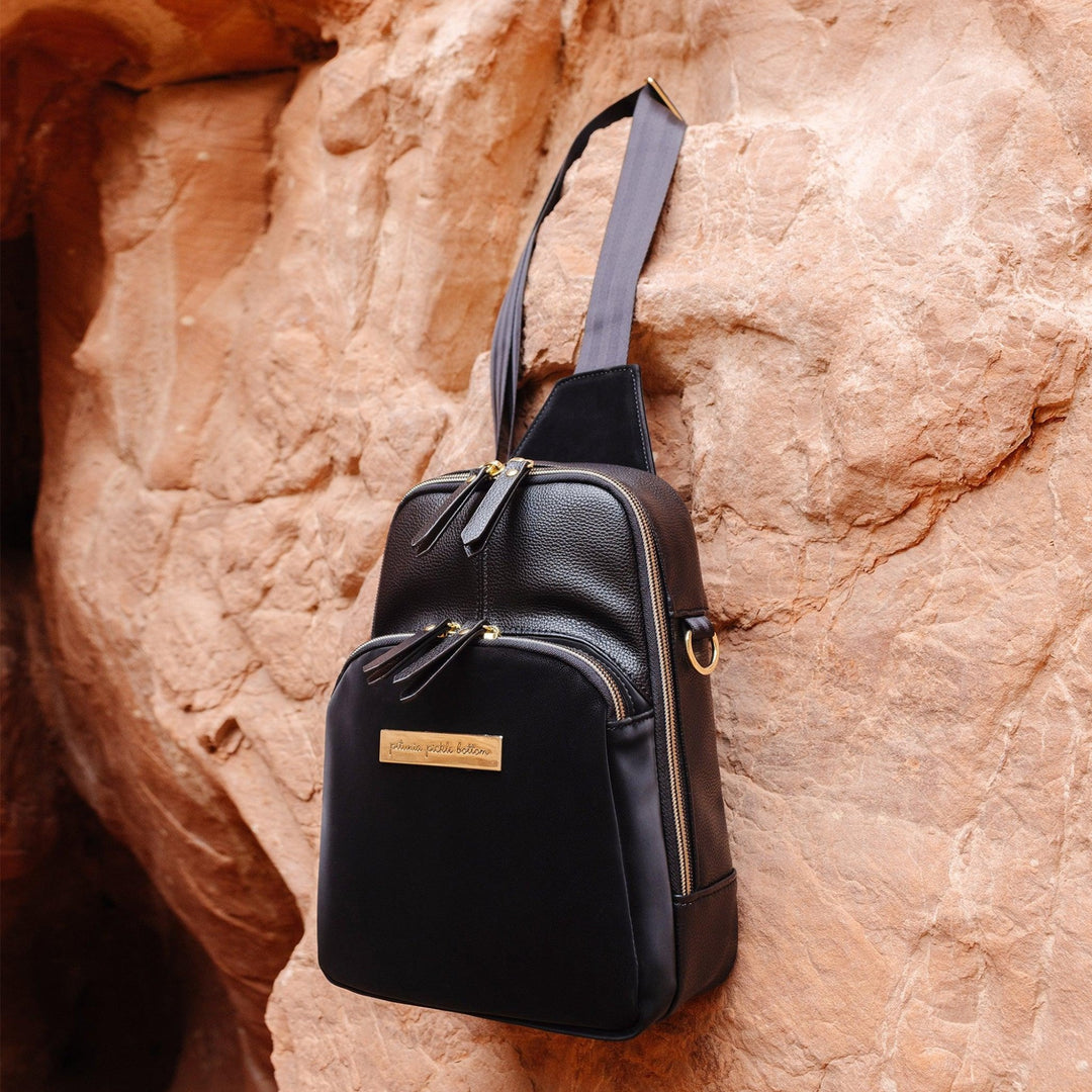 Criss-Cross Sling in Twilight Black-Handbags-Petunia Pickle Bottom