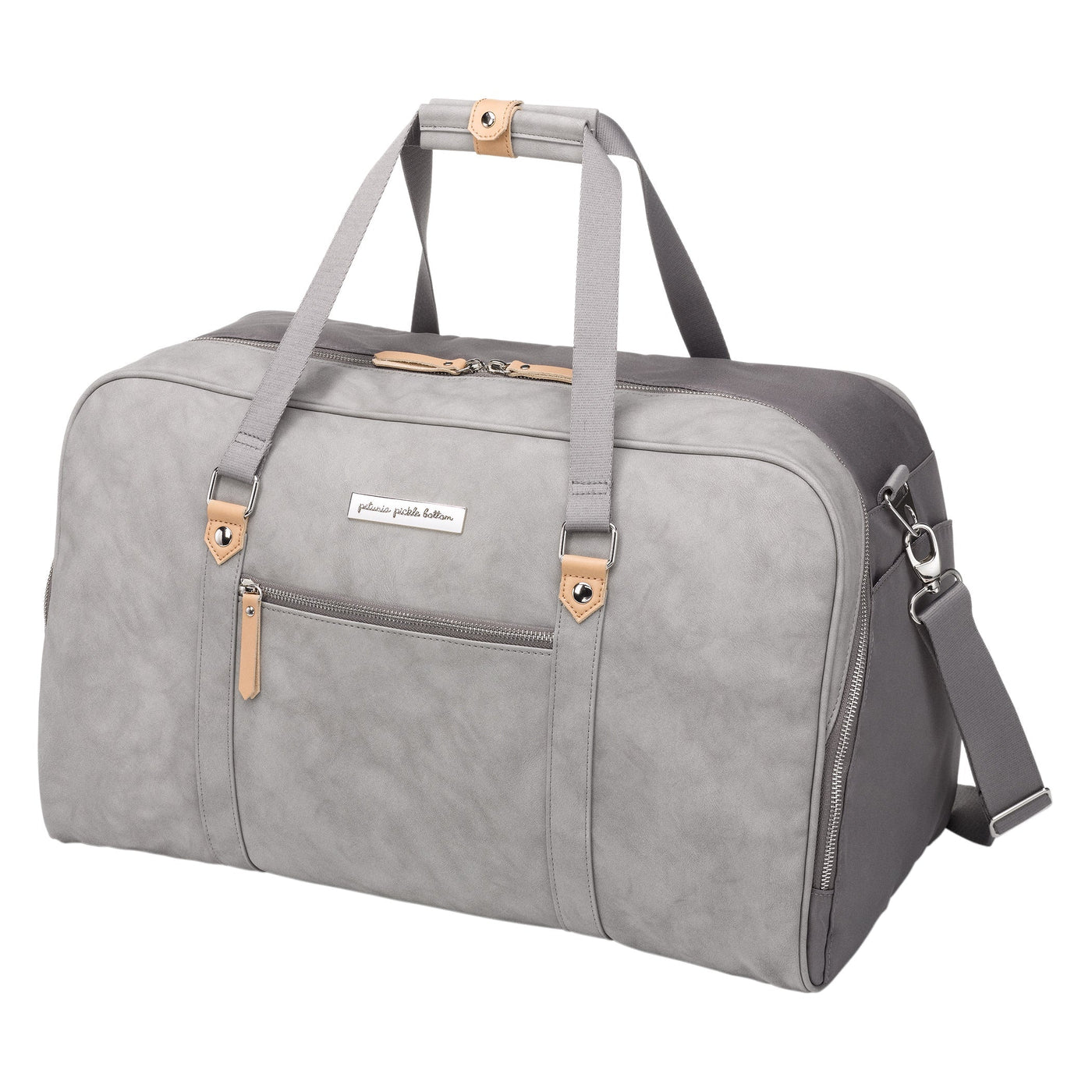 Inter-Mix Live-for-the-Weekender Travel Bag in Pewter-Luggage & Bags-Petunia Pickle Bottom